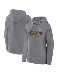 Женский пуловер с капюшоном цвета вереска серого цвета Notre Dame Fighting Irish Script Favorite, цвет Ntd Grey Fanatics