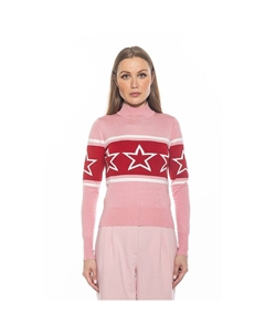 Женский свитер Lisa с длинным рукавом и воротником-стойкой, цвет Pink Multi Alexia admor