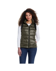 Женский пуховик с капюшоном, цвет Dusty Olive Weathercast