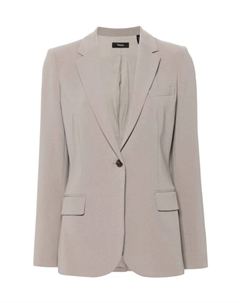 Жакет с деталями из креповой текстуры, серый Theory