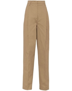 Брюки из хлопка, серый Prada