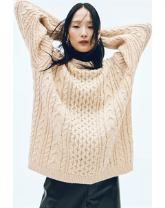 Косой свитер из смесовой шерсти, бежевый H&m