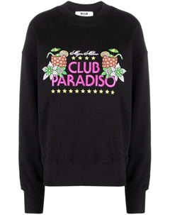 Толстовка с графичным принтом, черный Msgm