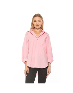 Женская рубашка на пуговицах в стиле бойфренда Amber Classic, розовый Alexia admor