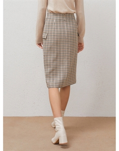 Юбка с высокой талией, хаки Mai meng