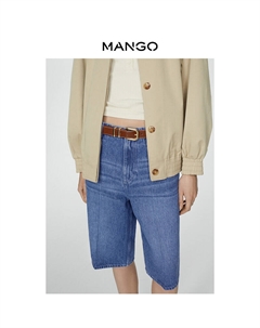 Женские джинсовые шорты со средней талией, синий Mango