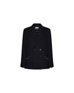 Блейзер из натуральной шерсти с застежкой-молнией, черный Off-white