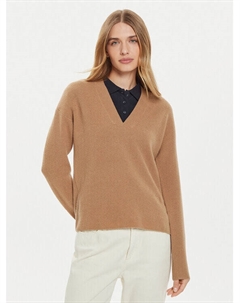 Пуловер свободного кроя, бежевый Tommy hilfiger