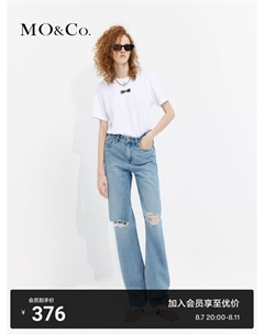 Свободная футболка с принтом банта, черный Moco