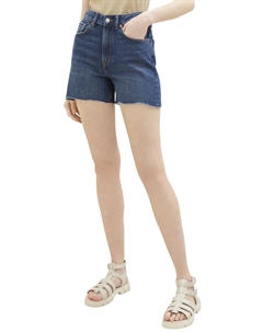 Джинсовые шорты, потертые и потертые Denim, синий Tom tailor