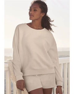 Толстовка "из рубчатого качества", со спущенными плечами, костюм для отдыха, кремовый S.oliver