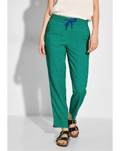 Брюки Jogger, средняя талия, зеленый Cecil