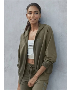 Толстовка с капюшоном и спортивными разделительными швами, домашний костюм для отдыха Loungewear, зеленый Bench