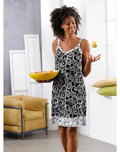 Ночная рубашка " " "Ночные рубашки", цвет Schwarz-Bedruckt + Weiß-Bedruckt Wäschepur