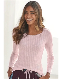 Пижамный топ из ажурной вязки, розовый S.oliver