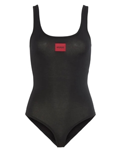 Боди Underwear "BODYSUIT RED LABEL", с красной нашивкой-логотипом, черный Hugo