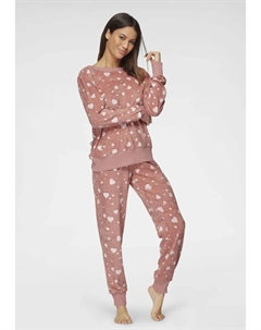Пижама (2 шт.), с принтом по всей поверхности, цвет Altrosa-Weiß-Allover-Gemustert Vivance dreams