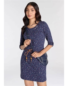 Платье из трикотажа (комплект, со съемным поясом), с различными принтами - НОВАЯ КОЛЛЕКЦИЯ, цвет морской волны Kangaroos