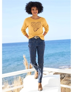 Свитер с круглым вырезом "Пуловер", цвет Ocker Heine