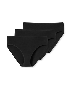 Трусики бикини "Cotton Essentials" (3 шт. в упаковке), идеально сидящие по фигуре, черный Schiesser