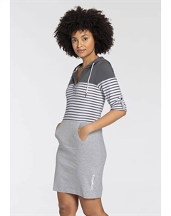 Платье из джерси, колор-блок, с капюшоном - НОВАЯ КОЛЛЕКЦИЯ, белый Kangaroos