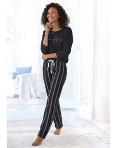 Пижама (2 шт.), с принтом спереди, цвет Schwarz-Gestreift Vivance dreams