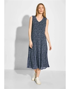 Летнее платье с воланом, синий Cecil