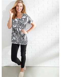 Длинная рубашка "Рубашка", цвет Weiß-Gemustert Classic basics