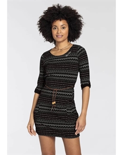 Платье из трикотажа (комплект, со съемным поясом), с различными принтами - НОВАЯ КОЛЛЕКЦИЯ, черный Kangaroos