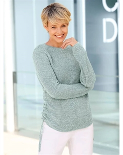 Свитер с круглым вырезом "Пуловер", цвет Jade-Ecru-Meliert Classic basics