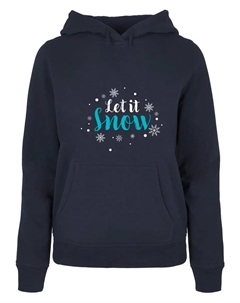 Толстовка " Ladies Let it Snow Basic Hoody", цвет морской волны Merchcode