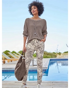 Вязаный свитер "Пуловер", коричневый Heine