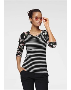 Рубашка с длинными рукавами и модным сочетанием узоров, черный Kangaroos