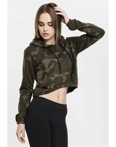 Свитер с круглым вырезом " Ladies Ladies Camo Cropped Hoody", оливковый Urban classics