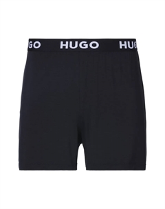 Шорты для сна Underwear "UNITE_SHORTS 10247048 01", с эластичной лентой с логотипом на поясе, черный Hugo