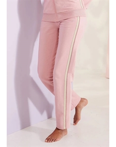 Брюки для отдыха в домашней одежде с блестящими полосками по бокам, костюм для отдыха Loungewear, цвет Rosé Bench