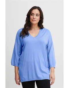 Пуловер с v-образным вырезом, синий Fransa