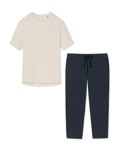 Ночное белье, цвет blau gepunktet/creme Schiesser