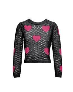 Пуловер, цвет schwarz pink Sweeties by leo