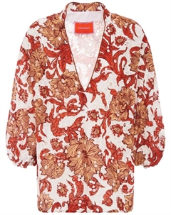 Туника с объемными рукавами, красный La doublej