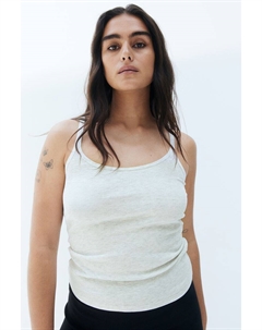 Майка в рубчик, серый H&m