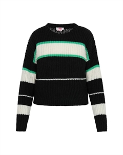 Пуловер, цвет schwarz wollweiss grün Mymo