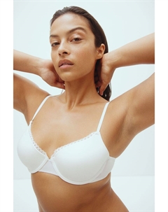 Комплект из двух бюстгальтеров из микрофибры на косточках с мягкой подкладкой, белый H&m