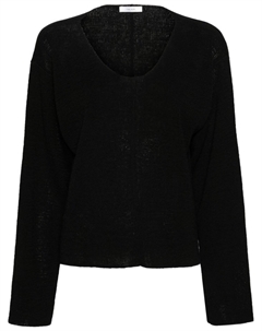 Льняной джемпер Flo, черный The row