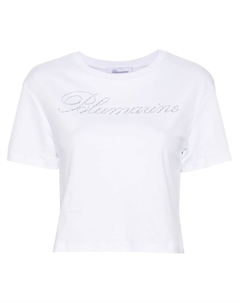 Футболка со стразами, белый Blumarine