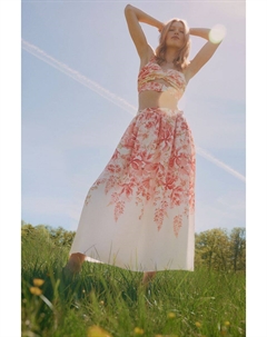 Круглая юбка, красный H&m