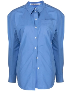 Рубашка со сборками, синий Alexander wang