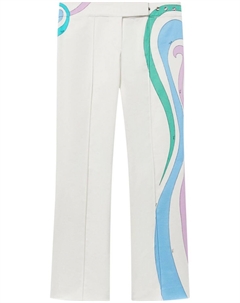 Брюки с принтом Marmo, белый Pucci