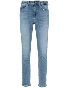 Укороченные джинсы скинни с завышенной талией, синий Liu jo