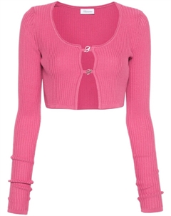 Укороченный кардиган с логотипом, розовый Blumarine